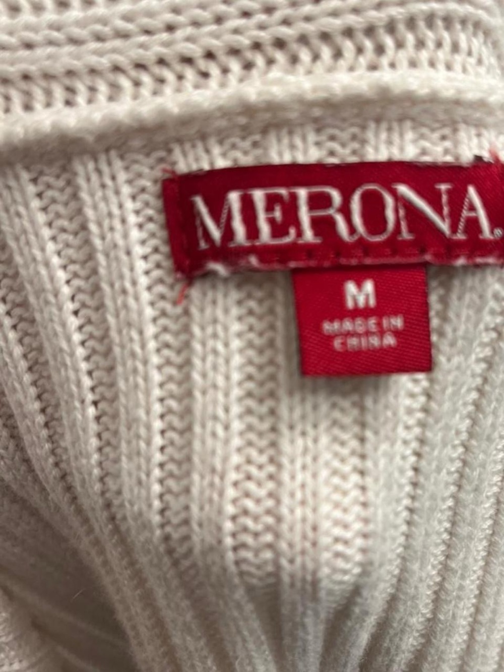 Merona Cream Ribbed Open-Front Cardigan - Picture 4 of 5